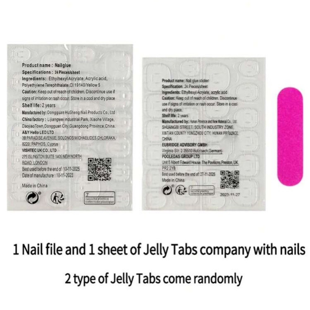 Cream Press-On Nails with Elegant Ombré Marble and Glitter Accents - Picture 4 of 5